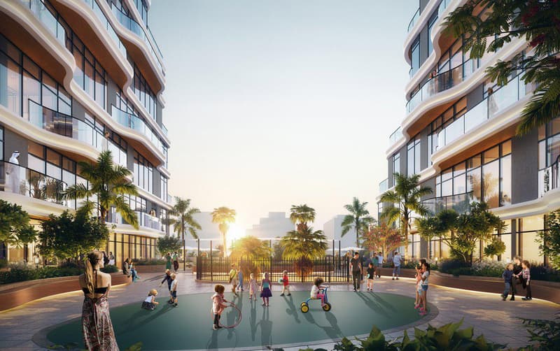 New complex of furnished apartments Zephyra with a park and picturesque views, 7 minutes from Persian Gulf, Dubai Islands, UAE — photo 1