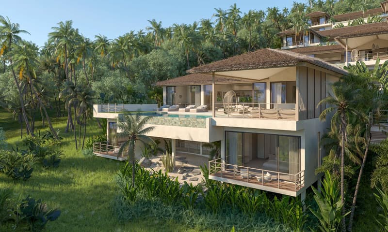 Prestigious residential complex of turnkey villas with swimming pools and sea views, Bang Makham, Samui, Thailand — photo 1