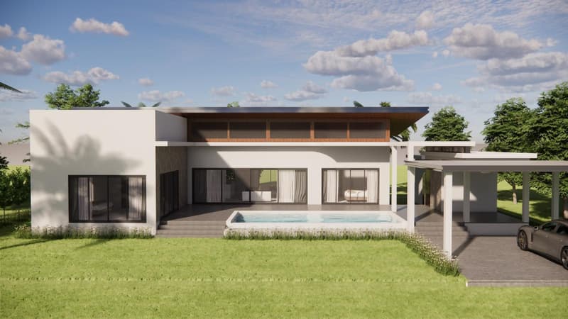 New residential complex of villas with swimming pools near Bantai Beach, Samui, Thailand — photo 1