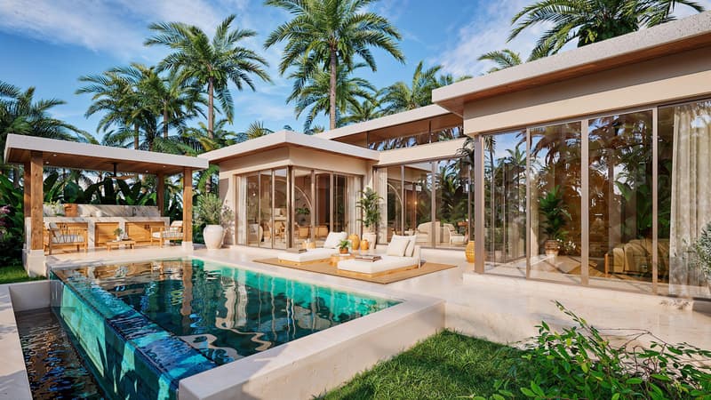 New villas with access to hotel amenities, 200 m from Maenam Beach, Samui, Thailand — photo 1