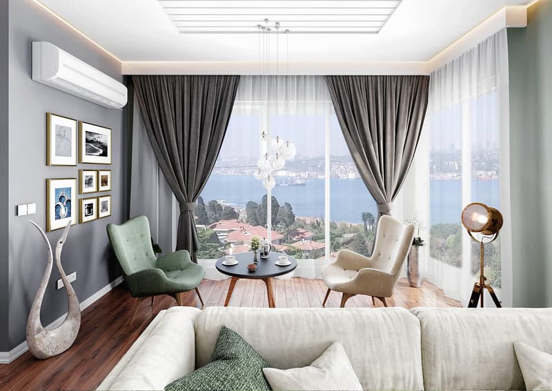 Modern residential complex with swimming pools and sports grounds, near the beach and the Bosphorus, Istanbul, Turkey — photo 1
