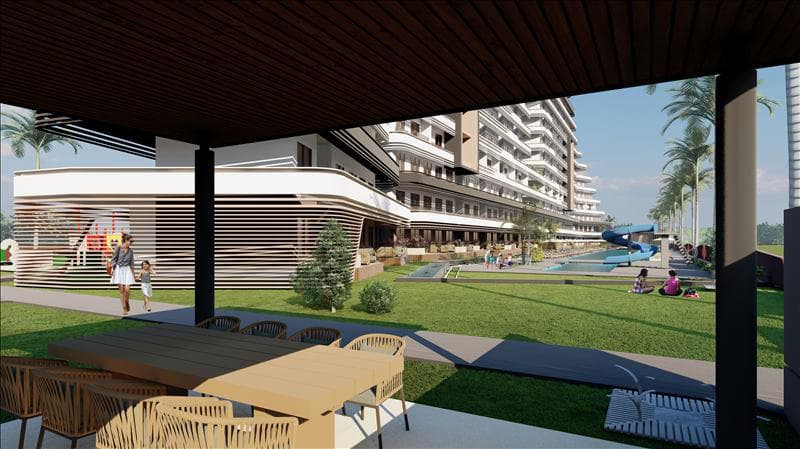 Residence with swimming pools, sports grounds and a private beach close to the airport, Alanya, Turkey — photo 1