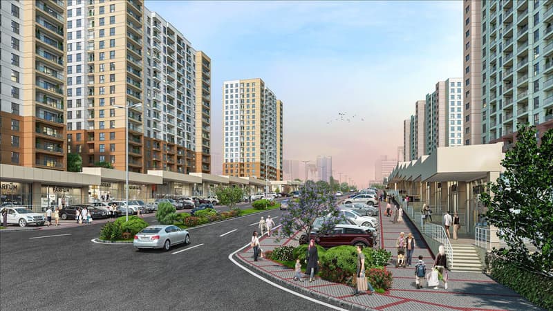 New residence with a swimming pool, green areas and a fitness center close to a highway, Istanbul, Turkey — photo 1