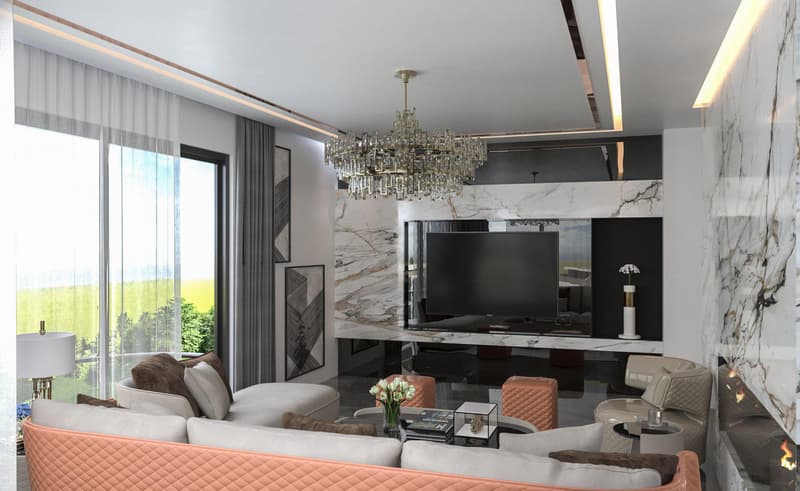 New boutique villa complex with swimming pools, sauna, sea and mountain views in Kargicak, Alanya, Türkiye — photo 1