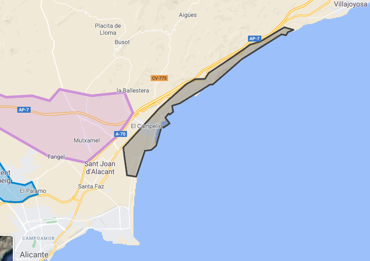 El Campello on the map