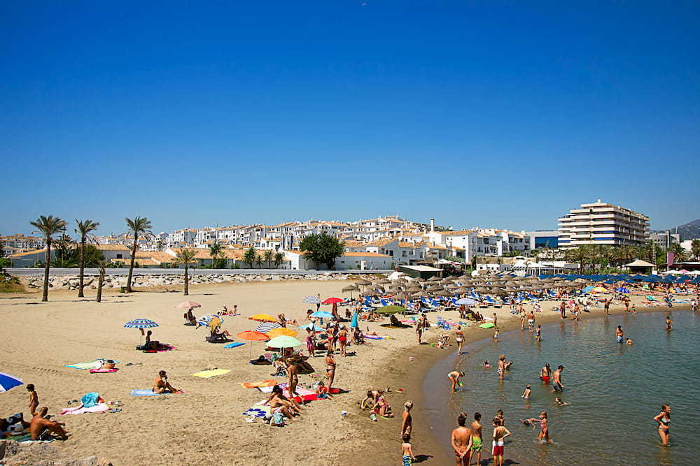 One of Marbella&rsquo;s city beaches