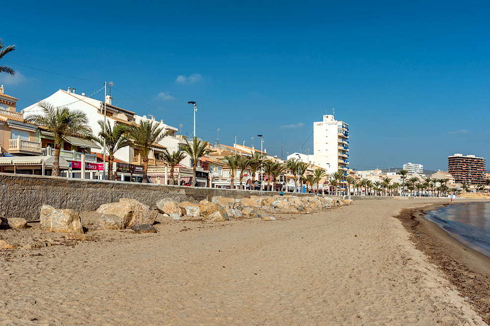 Promenade with bars and shops