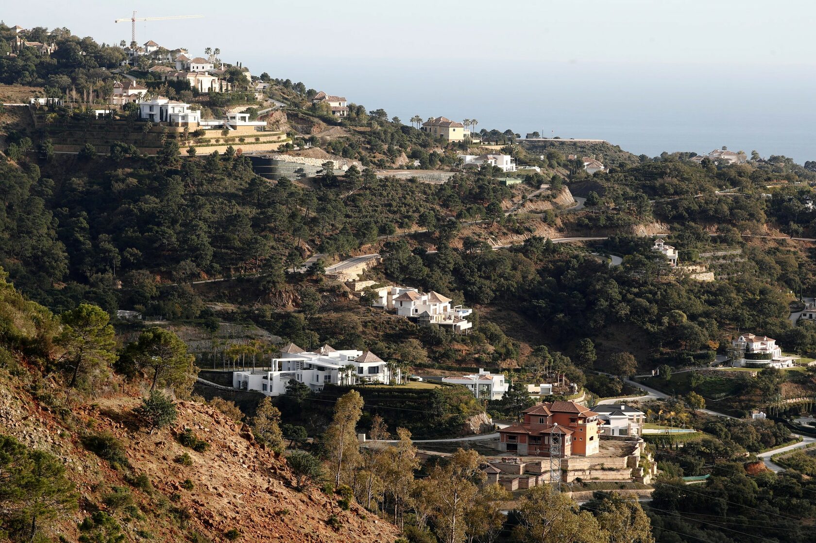 Panoramic view of the landscape in La Zagaleta