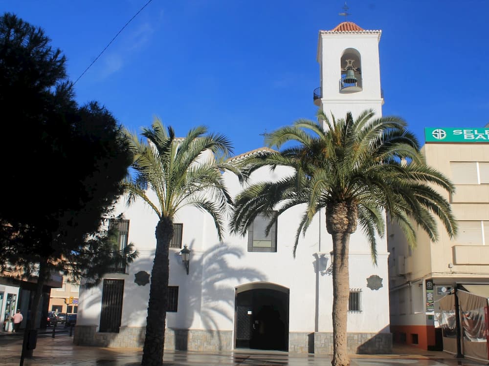 Church and palms