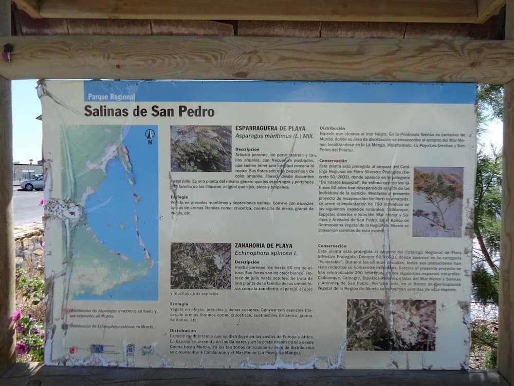 Map of Salinas de San Pedro natural park