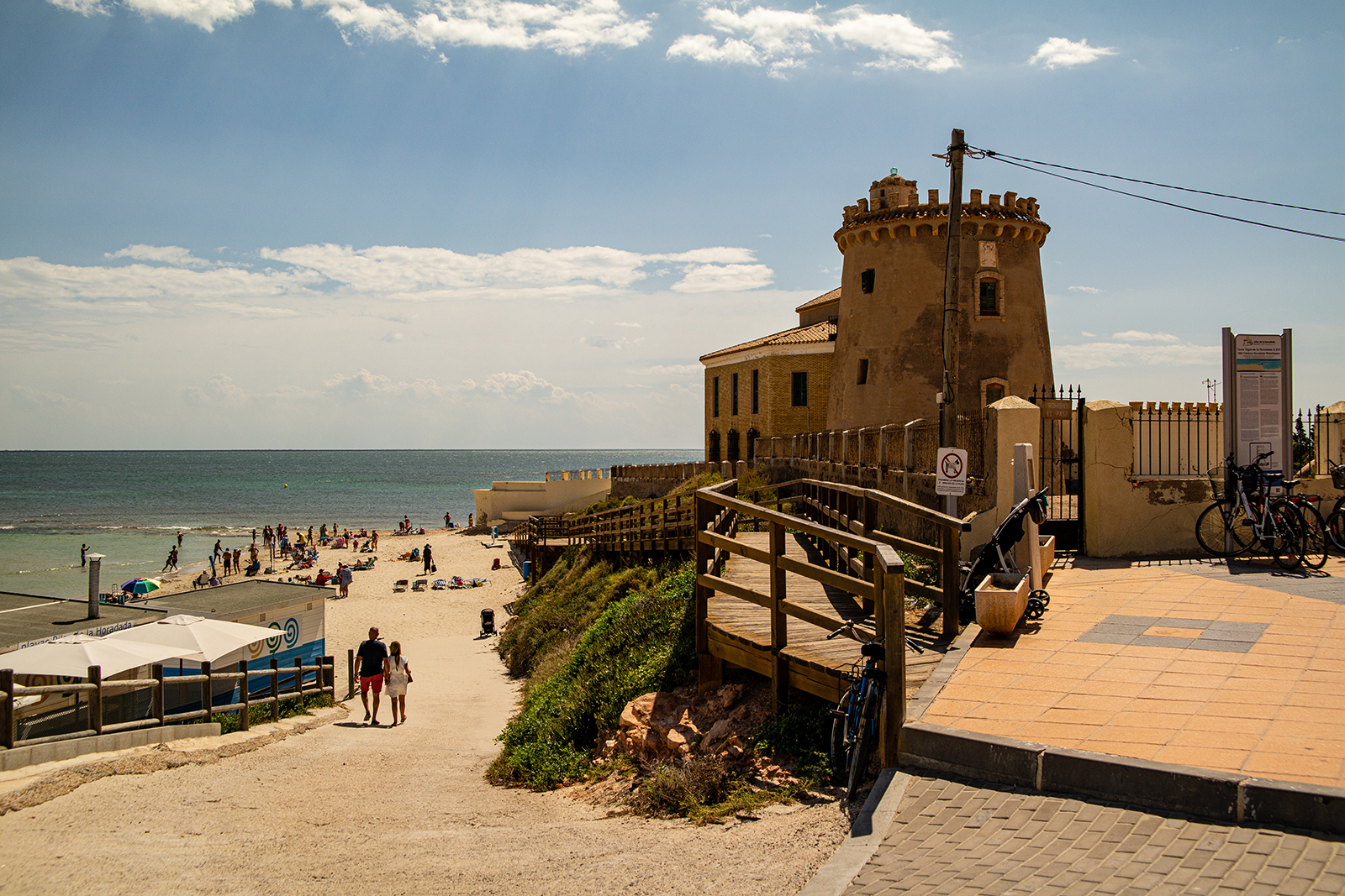 The beach view of Torre de la Horadada