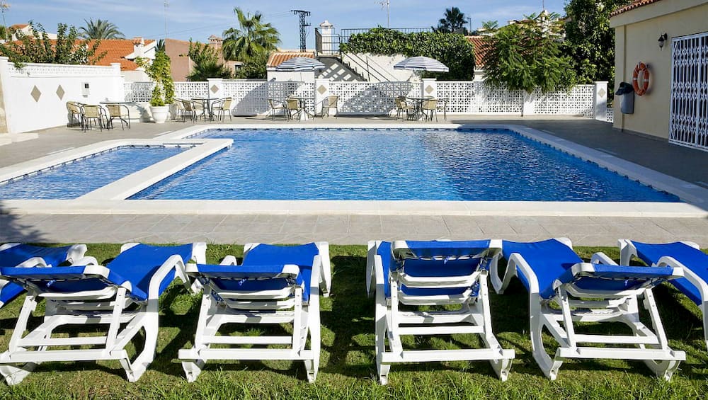 Residential complex with shared pool
