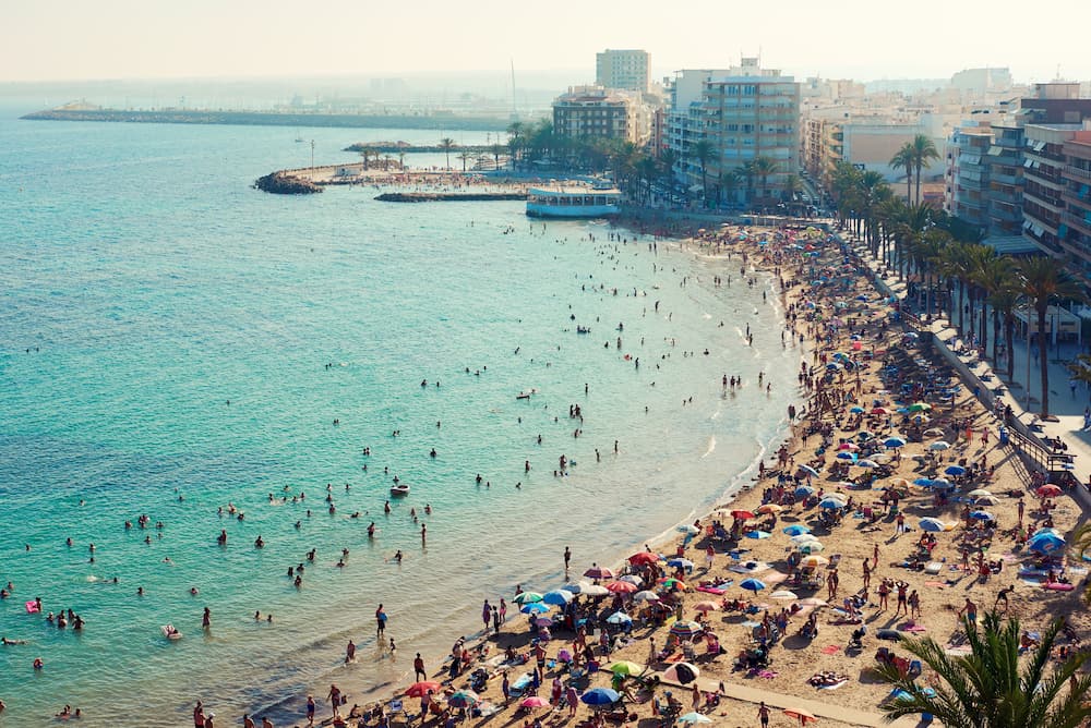 The city’s main beach