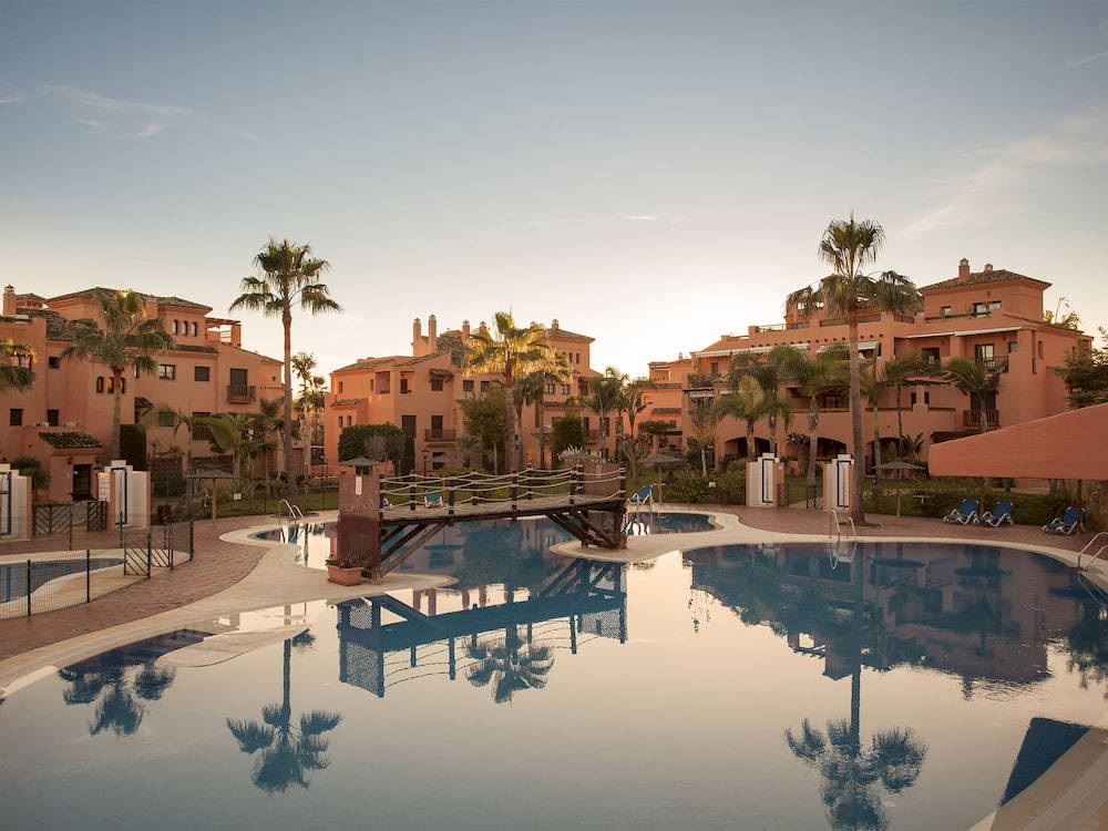 Residential complex with shared pool
