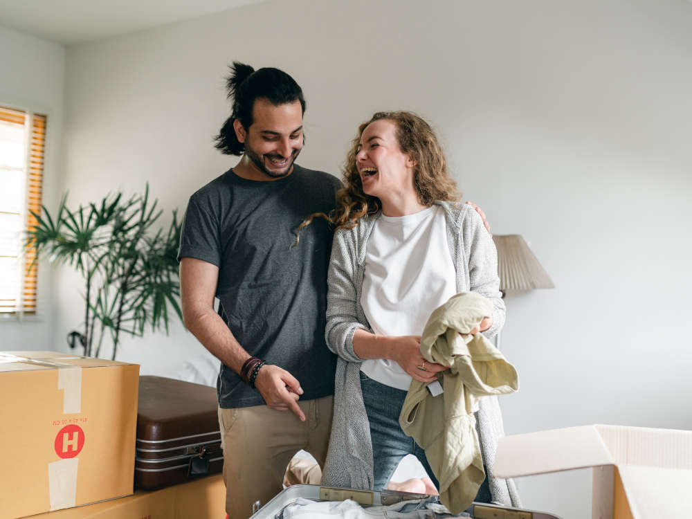 couple sorting things
