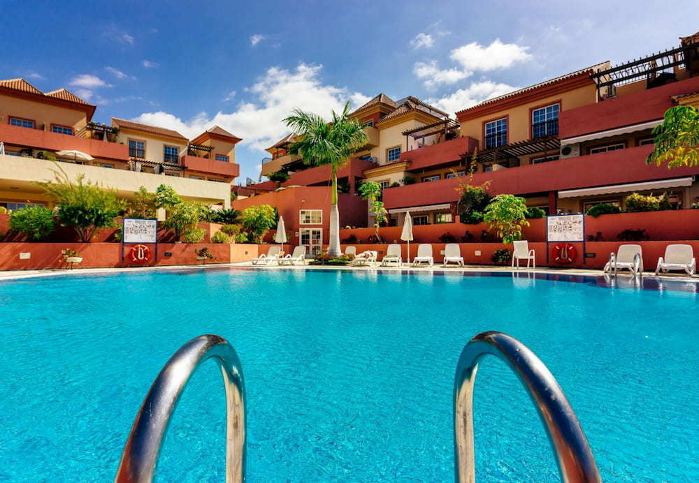 Residential complex with communal pool