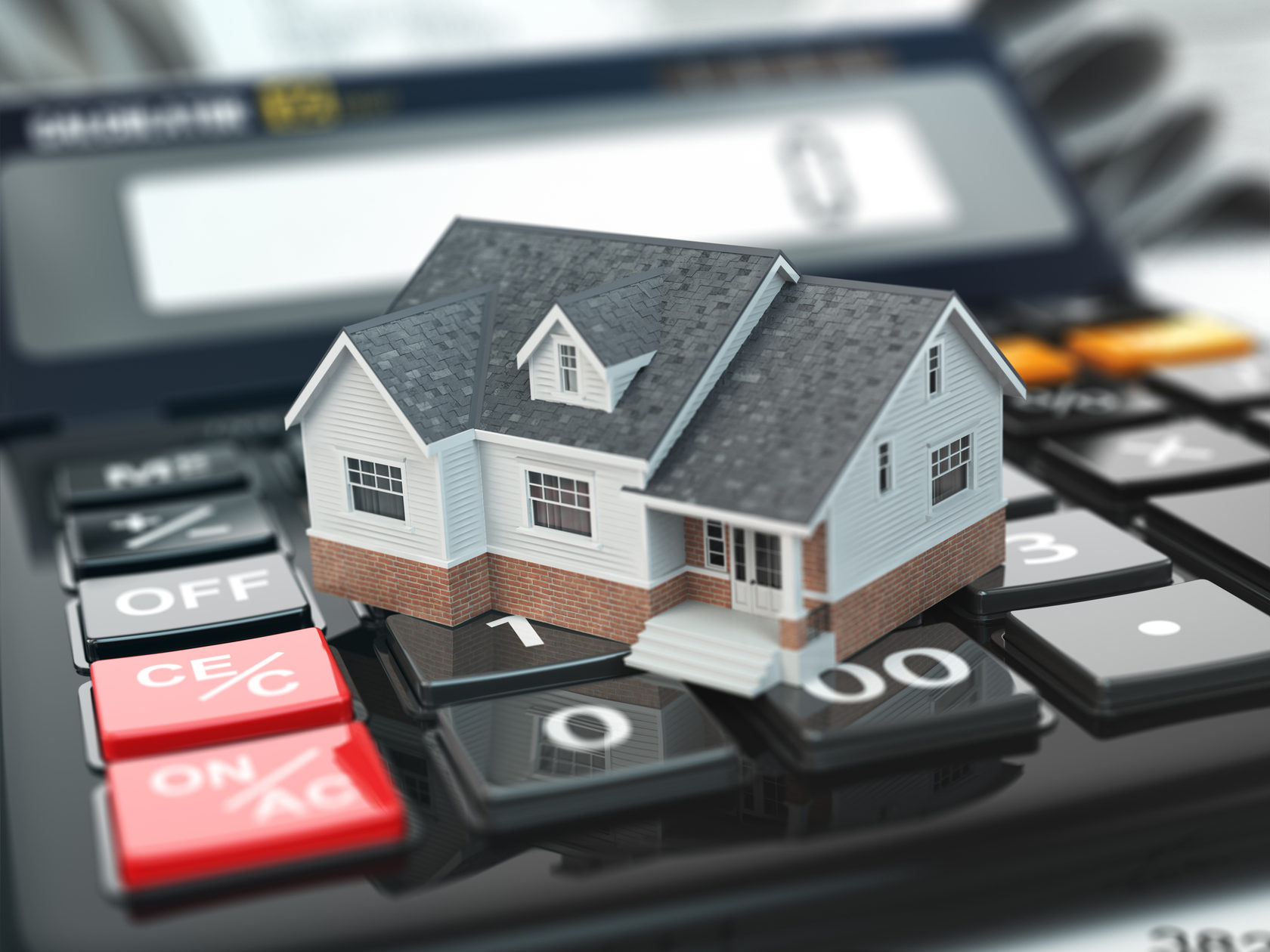 The house model on the calculator