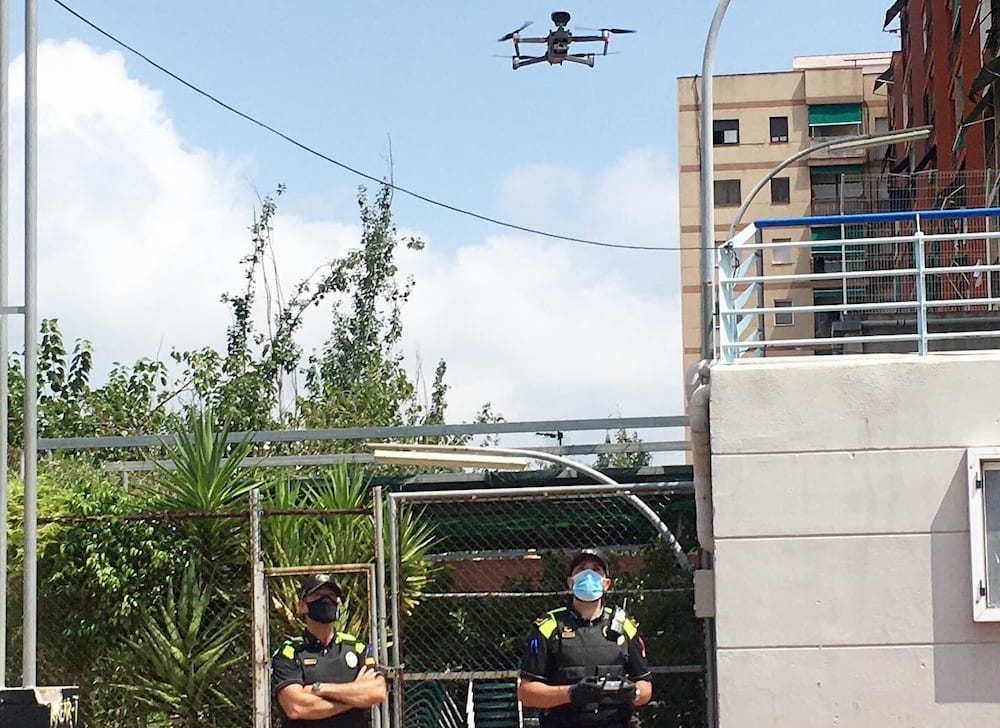 Police and drone