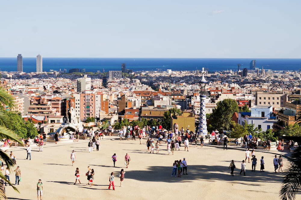 Tourists in Barcelona