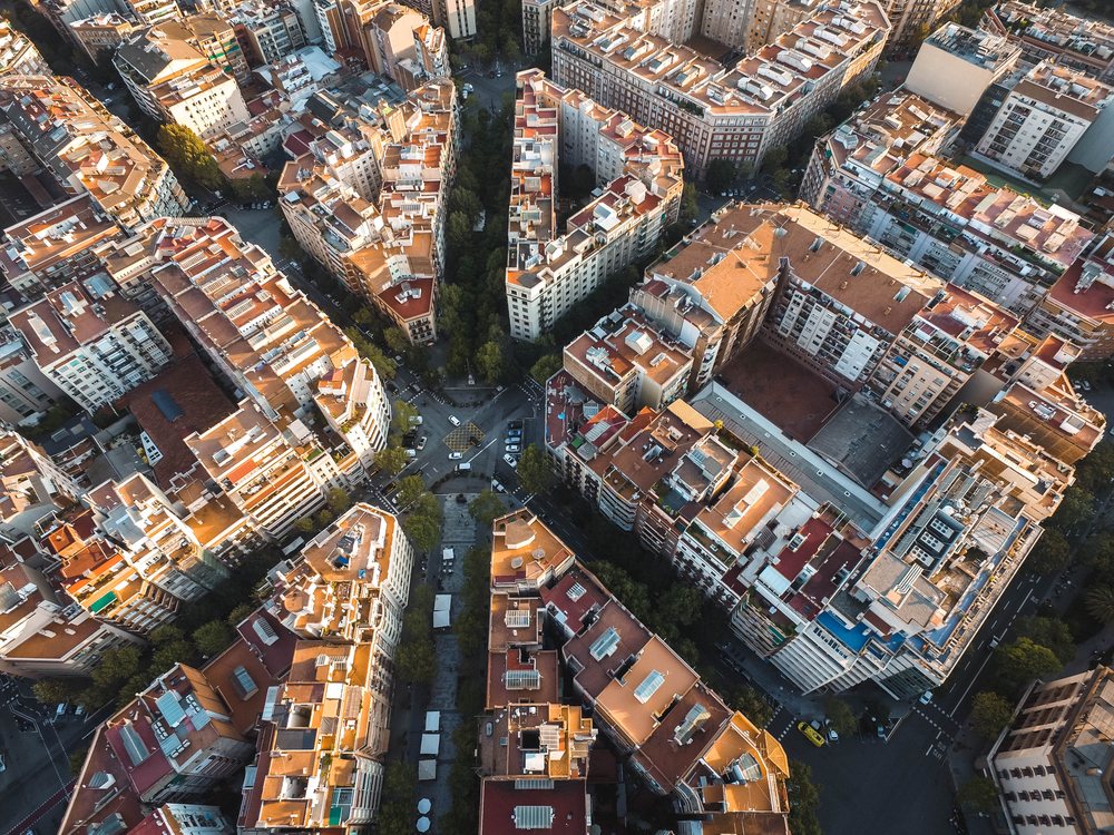 Residential buildings in Barcelona