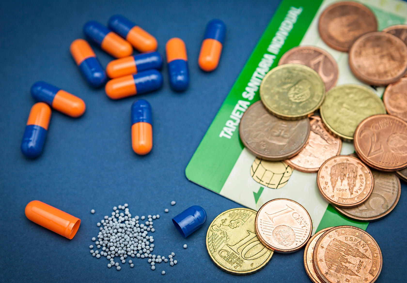 The pills and money on the table