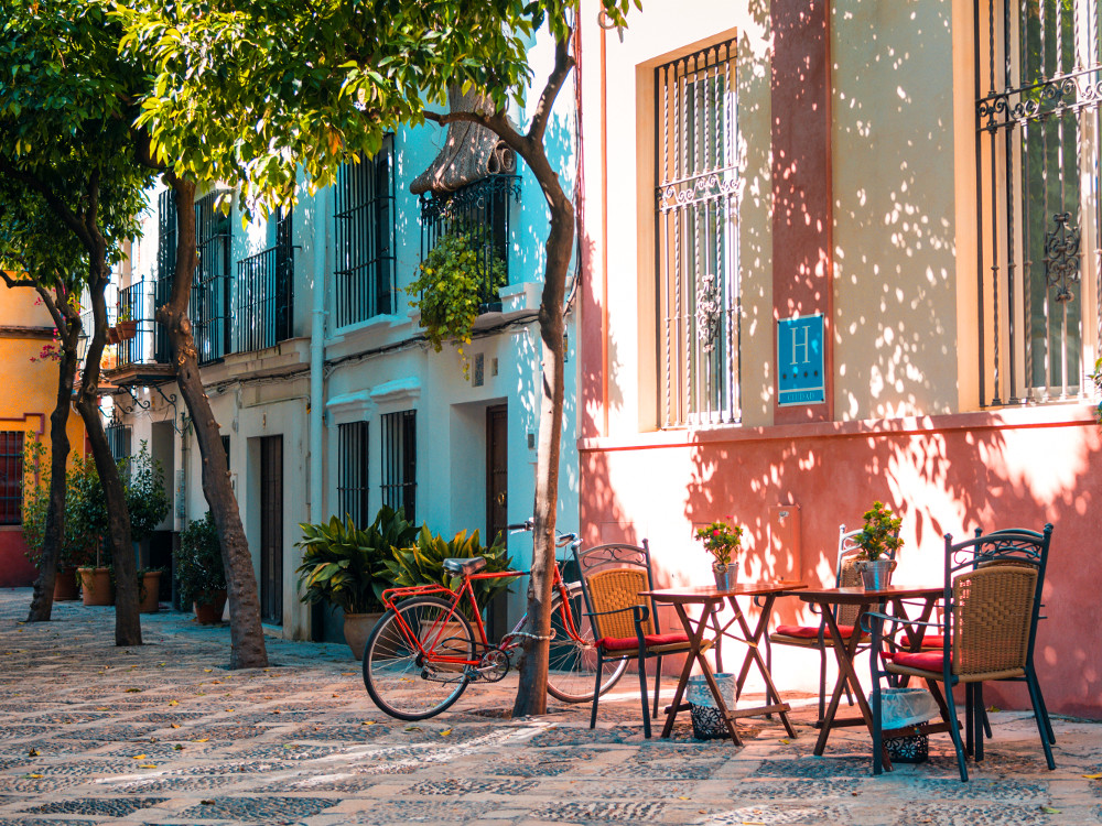 Street cafe in Spain