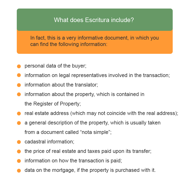 What does Escritura include?