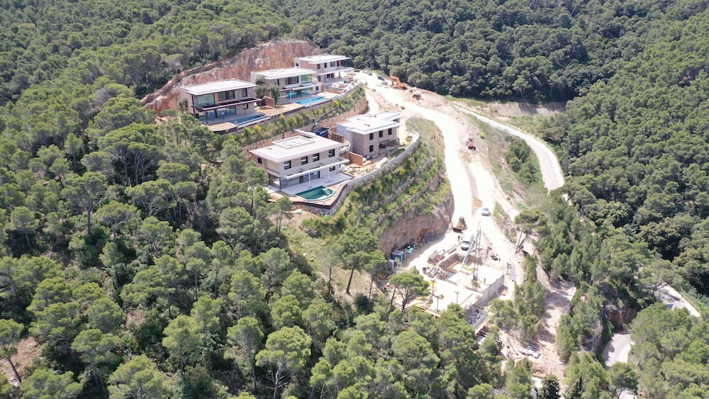 Luxury villas on a hill