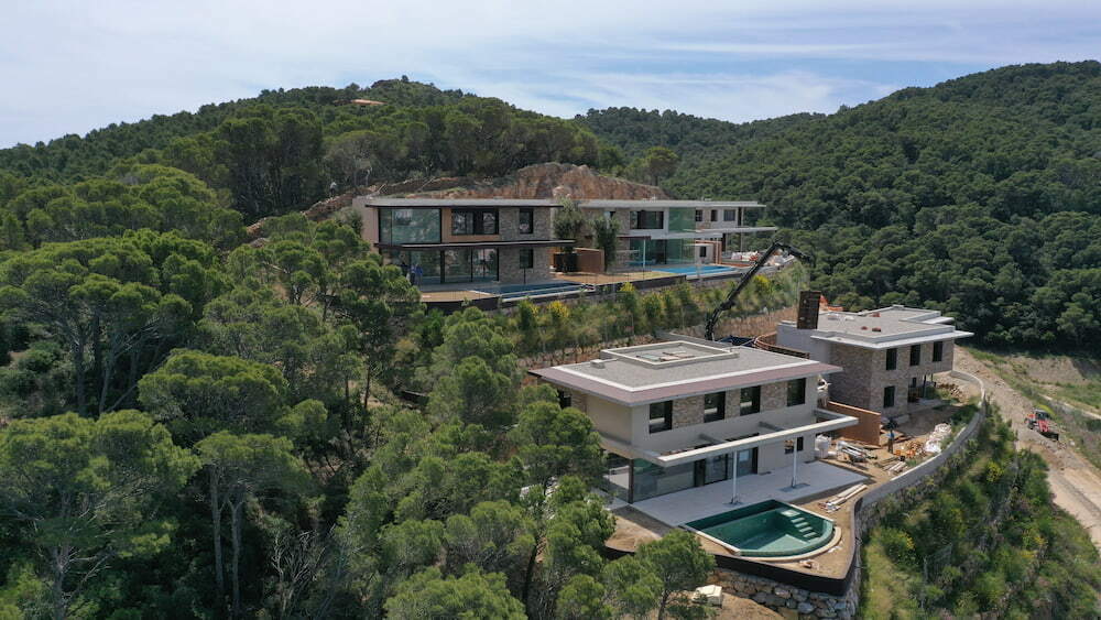 Luxury villas on a hill