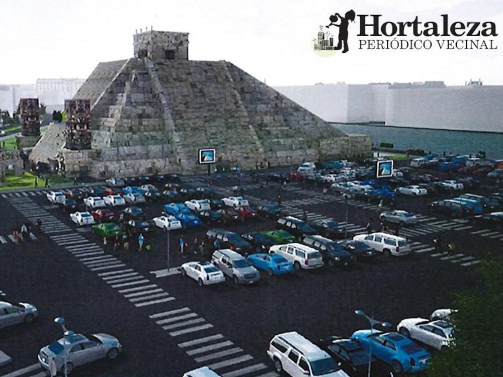 Project of pyramid for Nacho Cano theater in Madrid from &lsquo;HORTALEZA&rsquo; newspaper
