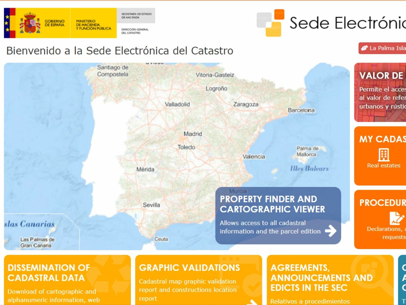 Portal sedecatastro.gob.es